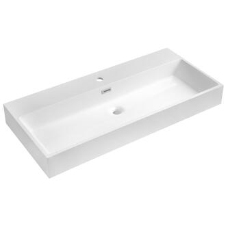 AQUATIC Waschtisch, Gussmarmor, 100x46cm, Weiß