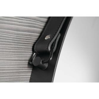 ORBITER runder Spiegel mit Lederband, ø 60cm, mattschwarz