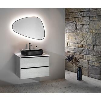 INFINITY OVAL Aufsatzwaschbecken, 60x40cm, schwarz matt