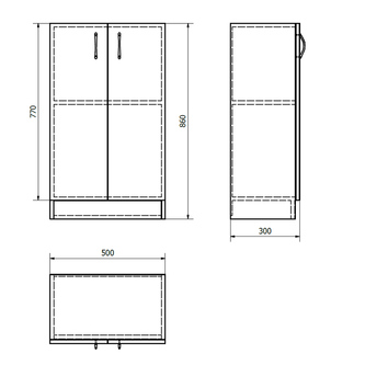 SIMPLEX ECO Unterschrank 50x86x30cm