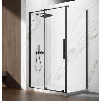 SPIRIT BLACK Rechteckige Duschkabine 1600x800mm L/R Variante