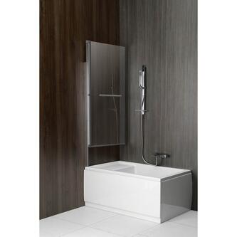 RIONI Badewannenfaltwand, B. 710mm, silber, Klarglas
