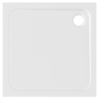 ELZA Duschwanne aus Gussmarmor, quadratisch 80x80cm, Weiß