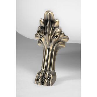 RETRO freistehende Badewanne 168x76,2x70cm, weiß, Füße Bronze