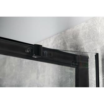 SIGMA SIMPLY BLACK Duschabtrennung Viertelkreis 1000x800mm, R550, L/R, Klarglas