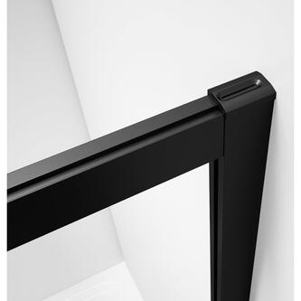 SIGMA SIMPLY BLACK Rechteck-Duschabtrennung 900x800 mm, L/R Variante, Eckeinstieg, Brick Glas