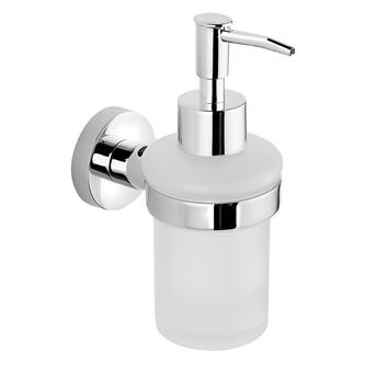 SAMBA Seifenspender 150ml, Milchglas, Chrom