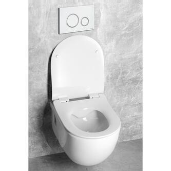WC-Set, Wand-WC BRILLA spülrandlos, mit UP-Spülkasten, weiß