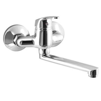 AQUALINE 35 Wannen Wand-Armatur, Abstand 100mm, flacher Auslauf 160mm, Chrom