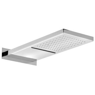 Wand-Kopfbrause, 500x200mm, Kaskade, polierter Edelstahl