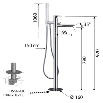 SPY Freistehende Wannenarmatur, Gold