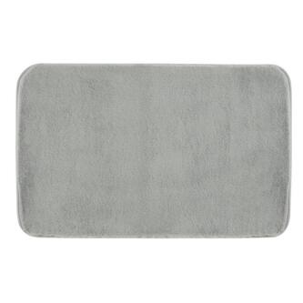 FUZZY Badematte, 50x80cm, 100% Polyester, Anti-Rutsch, Grau