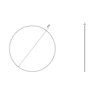 Spiegel mit Schnittkante, Rund, Durch. 70cm, CU free