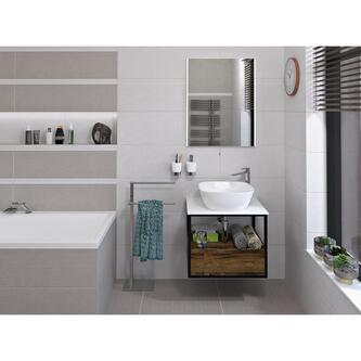 SKARA Rockstone Platte 59,5x1,2x47cm, weiss matt