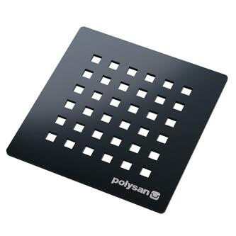 FLEXIA Ablaufabdeckung, eckig, gun metal