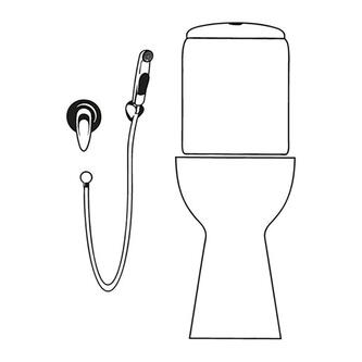 DELUXE Bidet-Handbrause mit Halter, ABS/Chrom