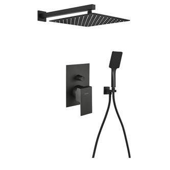 SPECTRE Unterputz Duscharmatur mit Einhebelmischer, 2 Wege, Schwarz matt