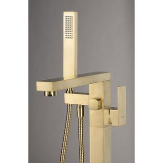 CUBEMIX Freistehende Wannenarmatur, Gold matt