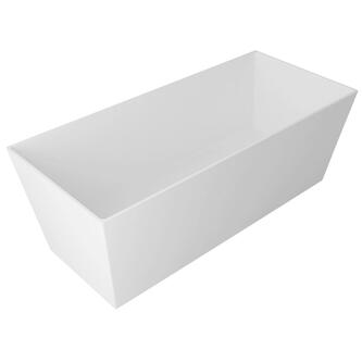 KVADRIE - Gussmarmor-Badewanne, 159x65x55cm,weiß