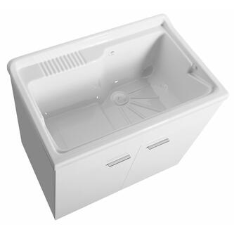 Hänge-Ausgussbecken 80x50cm, Kunststoff, Weiß