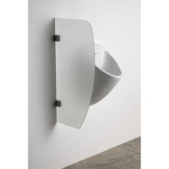 Urinal-Trennwand, 80x40 cm, Milchglas