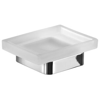 SAMOA Seifenschale, Milchglas, Chrom
