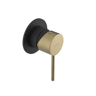 ULTRASAN Unterputz-Duscharmatur , 1 Weg, Schwarz matt/Gold matt
