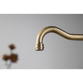 KIRKÉ WHITE Küchenarmatur, weisser Hebel, bronze