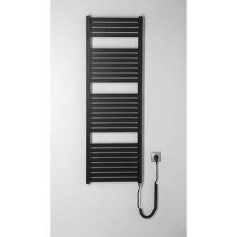 TONDI-E Elektrischer Badheizkörper, gerade, 450x1330 mm, 500 W, Schwarz mat