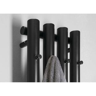 PILON Badheizkörper 270x1800mm, mit 4 Haken, Schwarz matt