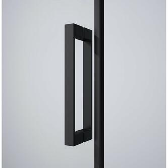 DRAGON BLACK Eckige Duschkabine 1000x1000mm, Eckeinstieg