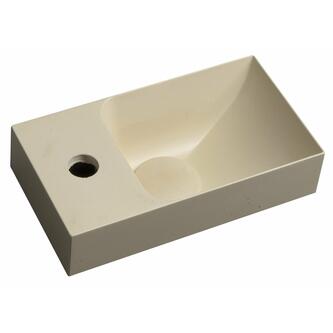 PICCOLINO Beton-Waschbecken 30,8x10x17cm, Armaturloch links, Gelb