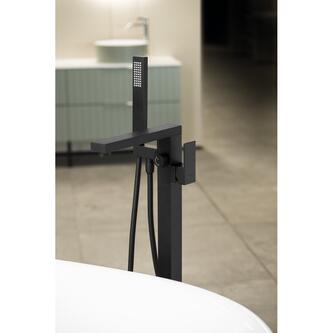 CUBEMIX Freistehende Wannenarmatur, Schwarz matt