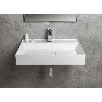 GODIVA Waschtisch 68x44cm, Gussmarmor, weiß