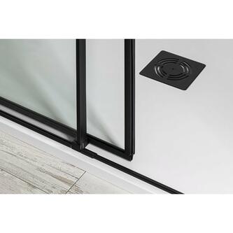 ALTIS LINE BLACK Nischentür 1470-1510mm, Höhe 2000mm, Klarglas