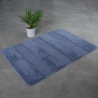 SERENITY Badvorlage 60x90cm Anti-Rutsch, Polyester, blau