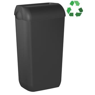 ECOLORED Hänge-Abfalleimer mit Deckel 23l, ABS, Schwarz matt