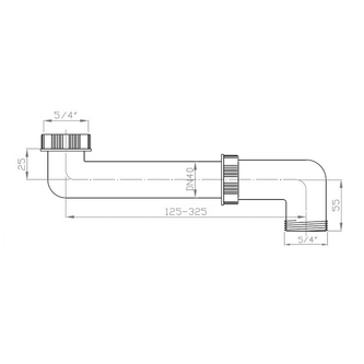 Waschbecken-Siphon Raumsparend 5/4", Weiß