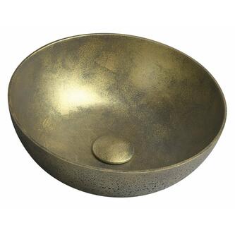 FORMIGO Betonwaschbecken, Durchmesser 39 cm, Gold