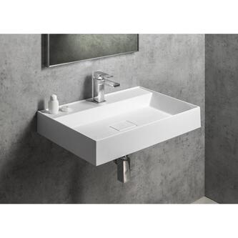 GODIVA Waschtisch 68x44cm, Gussmarmor, weiß