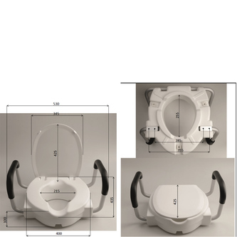 HANDICAP WC-Sitzerhöhung, inkl. Haltegriffe, weiß